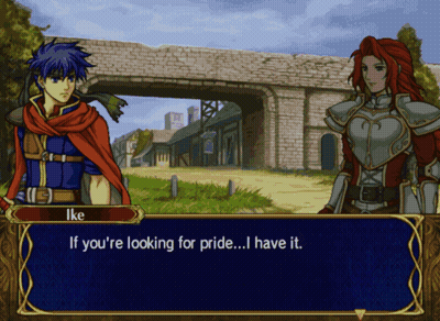 Ike Is Talking To A Woman In A Video Game And Says If You 'Re Looking For Pride I Have It GIF