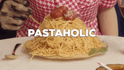 Ilka Franz Eating Pasta GIF
