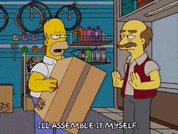 Ill Assemble It Myself Homer Bart The Simpsons GIF
