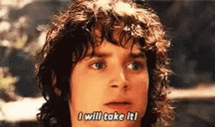 Ill Take It Frodo Baggins Elijah Wood LOTR GIF