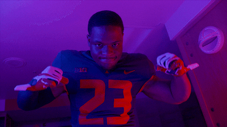 Illinois Fighting Illini Flexing Muscles GIF