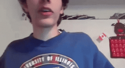 Illinois Flag Flying In Blue Sky GIF