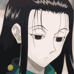 Illumi Looking Down And Crying GIF
