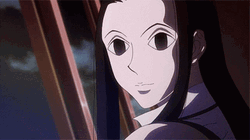 Illumi Touching Her Hair GIF