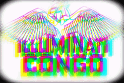 Illuminati Congo Logo Glitch Vision Vignette GIF