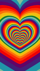 Illusion Rainbow Heart Tunnel GIF