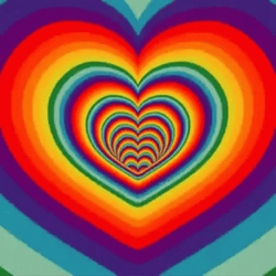Illusion Rainbow Moving Heart GIF