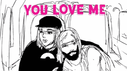 Illustrated Couple You Love Me GIF