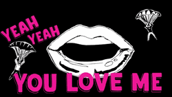 Illustrated Lips You Love Me GIF