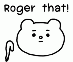 Illustration Bear Winking Roger That Salute GIF