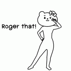 Illustration Bear With Ribbon Dance Roger That GIF