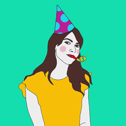 Illustration Birthday Woman Party