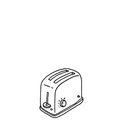 Illustration Morning Toaster Jump