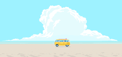 Illustration Summer Beach Van