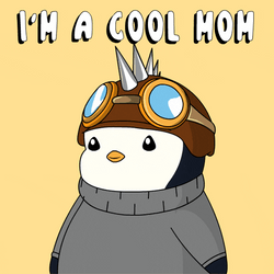 Im A Cool Mom Pudgy Penguin GIF