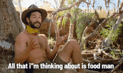 Im A Survivor Thinking About Food Man GIF