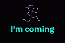 Im Coming Neon Stickman Running GIF