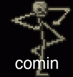 Im Coming Pixelated Skeleton GIF