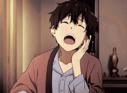Im Exhausted Houtarou Oreki Hyouka Anime GIF