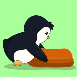 Im Exhausted Pudgy Penguin Lying Down GIF