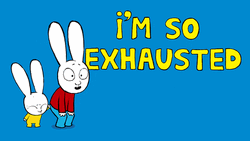 Im Exhausted Simon Super Rabbit And Gaspard GIF | GIFDB.com