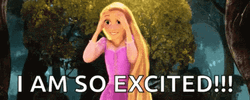 Im Going To Disney World Excited Rapunzel GIF