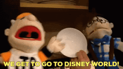 Im Going To Disney World Jackie Puppet GIF