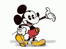 Im Going To Disney World Mickey Mouse Waving GIF