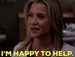 Im Happy To Help Arizona Robbins GIF