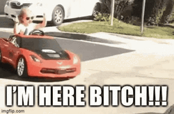 Im Here Girl On Car GIF