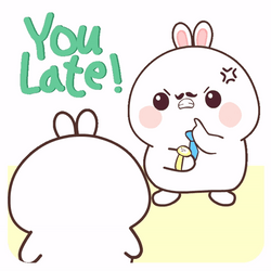 Im Late Angry Bunny GIF