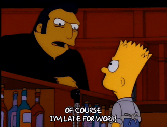 Im Late Bart Simpson GIF