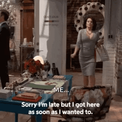 Im Late Elegant Woman GIF