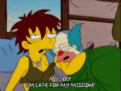 Im Late Krusty The Clown GIF