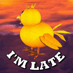Im Late Running Chick GIF