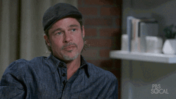 Im Listening Brad Pitt Head Tilt GIF