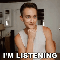 Im Listening Cheeky Damon Dominique GIF