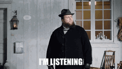 Im Listening Chubby Bearded Guy Waiting GIF