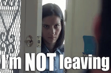 Im Not Leaving Scary Olivia Munn GIF