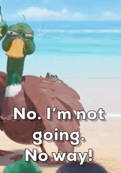Im Not Leaving Uncle Dan The Duck GIF
