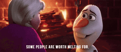 Im Not Worthy Olaf Frozen GIF