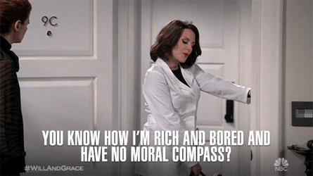 Im Rich Flirty Megan Mullally Will And Grace GIF