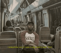 Im Sat At The Train GIF