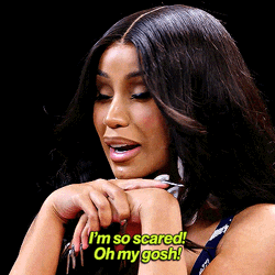 Im So Scared Cardi B GIF