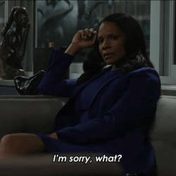 Im Sorry What Sitting Lady GIF