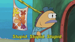 Im Stupid Fish SpongeBob SquarePants GIF