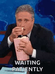 Im Waiting Patiently Jon Stewart GIF