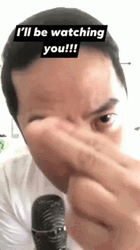 Im Watching You Asian Guy GIF