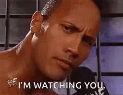 Im Watching You Dwayne The Rock GIF