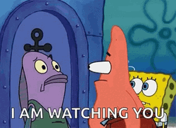 Im Watching You Patrick Star SpongeBob GIF